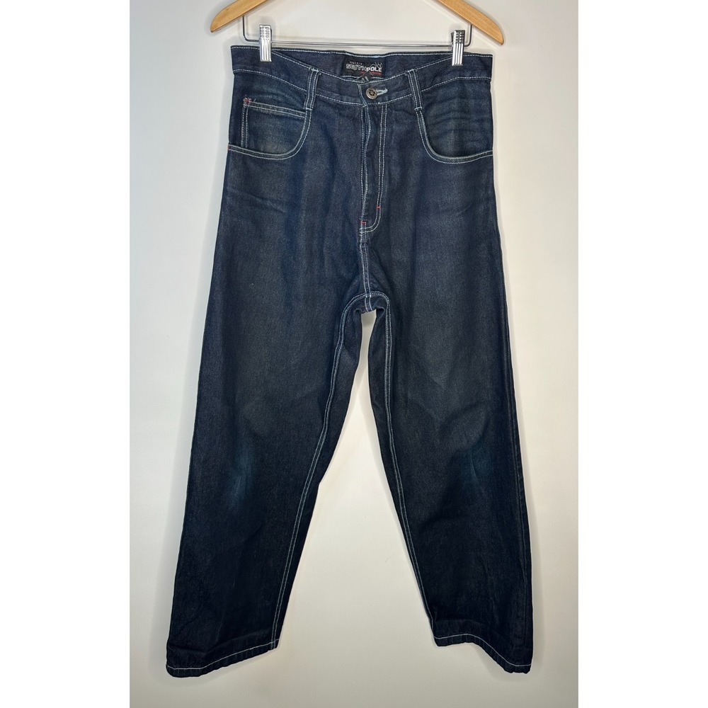 Southpole Authentic Collection Y2K Men's Baggy Wide Leg Jeans Dark Wash 32 x 33 - Picture 2 of 14